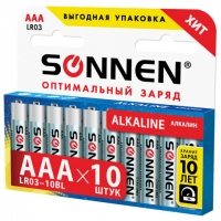   10 , SONNEN Alkaline, AAA (LR03, 24), , ,  